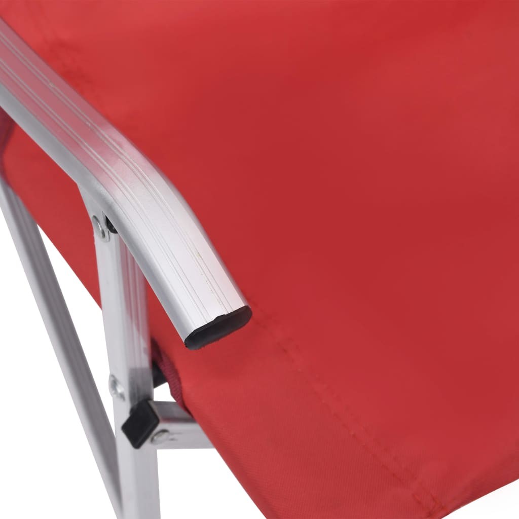 Foldable Camping Chairs 2 pcs Red